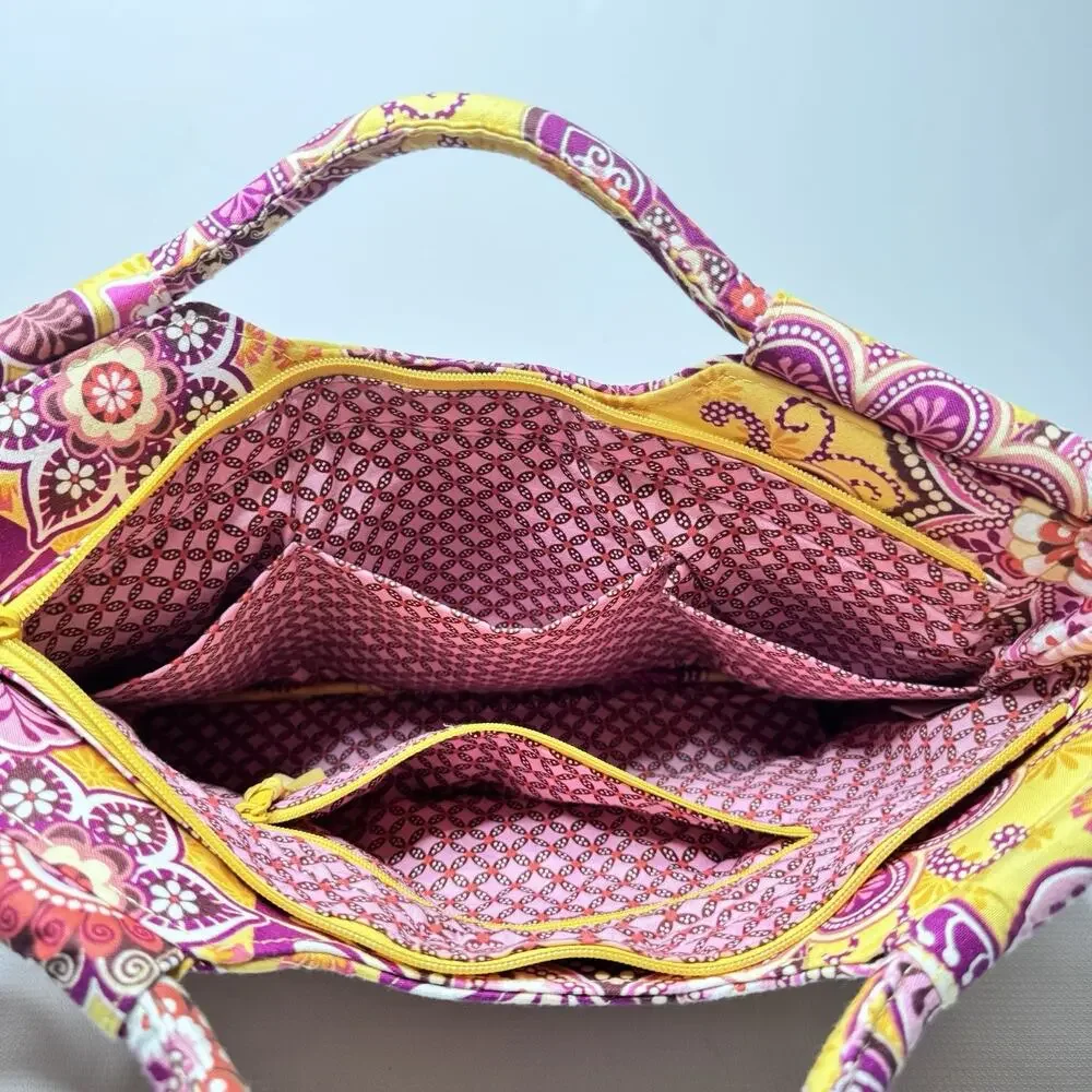 Vera Bradley Bali Gold Side by Side Satchel